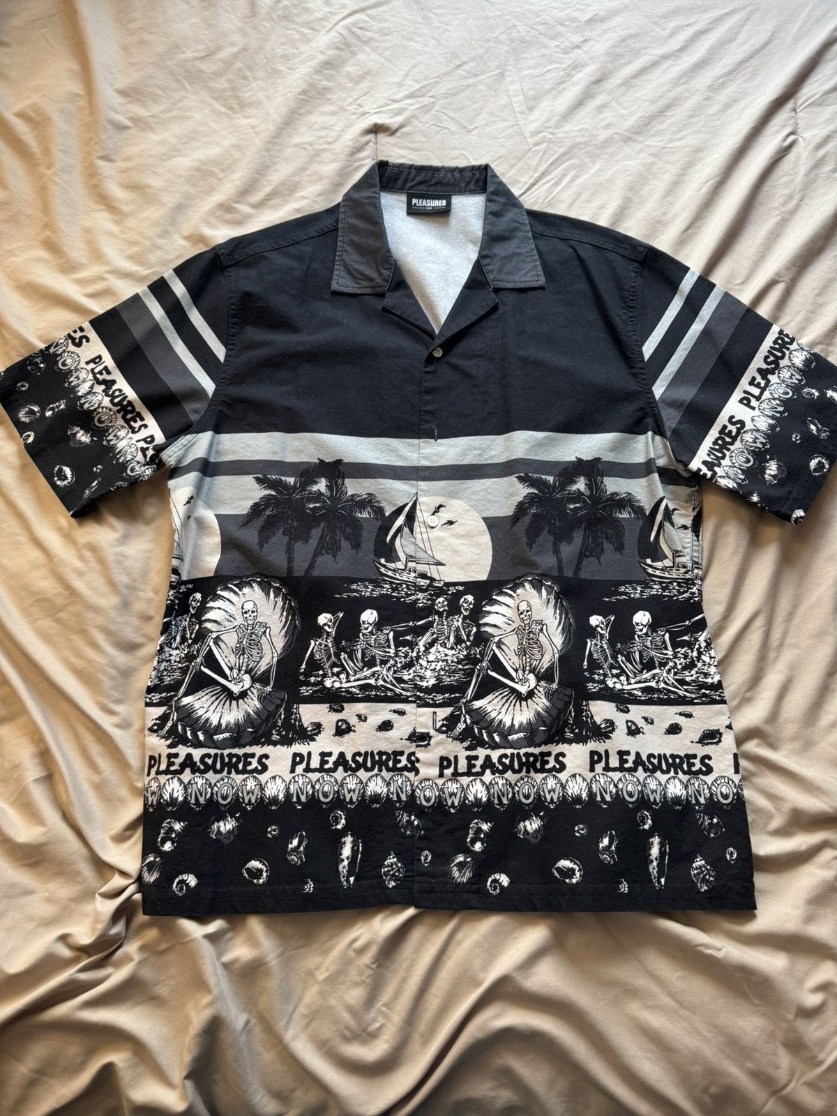 Pleasures Skeleton Beach Vacation Shirt