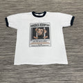 Vintage Anvil Ridgeback White And Navy Blue Ringer Tee