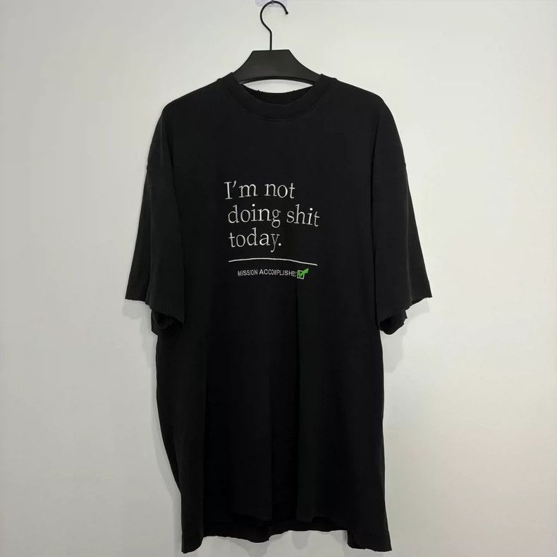 Vetements Vetteman Lying Flat Slogan Water Washed Black Sh T-Shirts, Hoodie, Sweatshirt | FlexRushtees.com