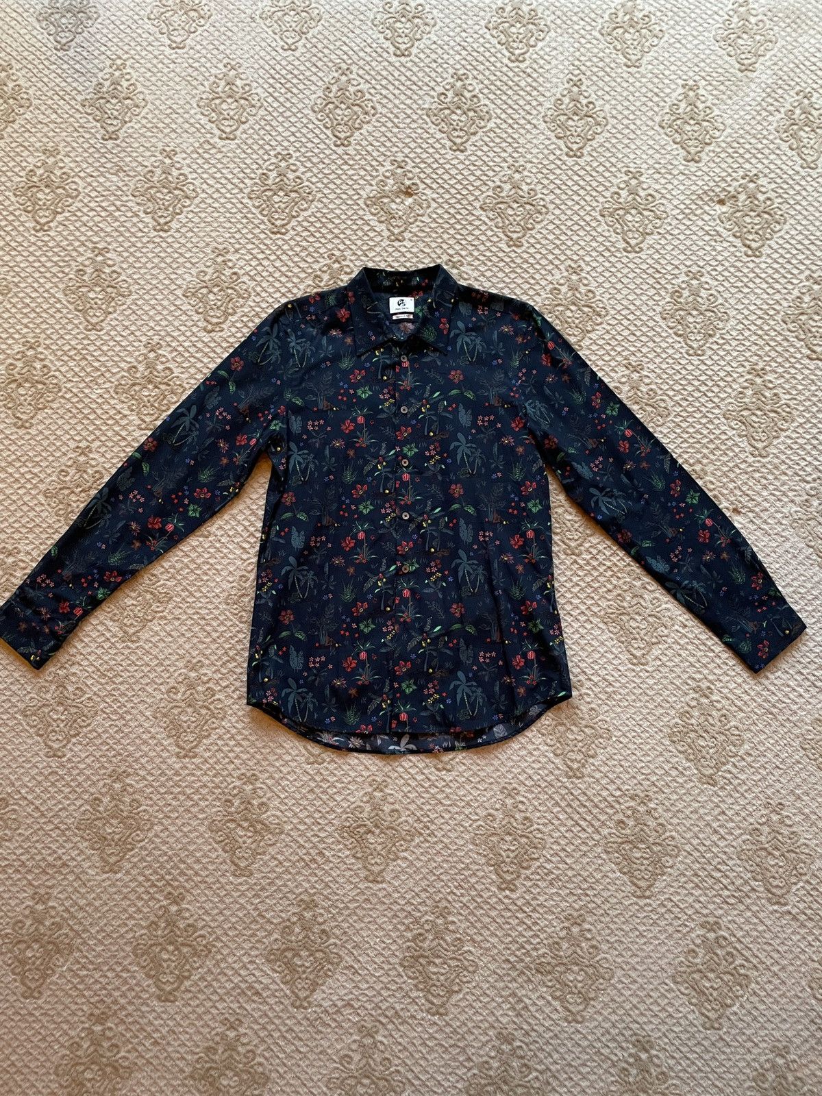 Paul Smith Navy Floral Shirt Hoodie, Sweatshirt | AU16VibeMintTees.com