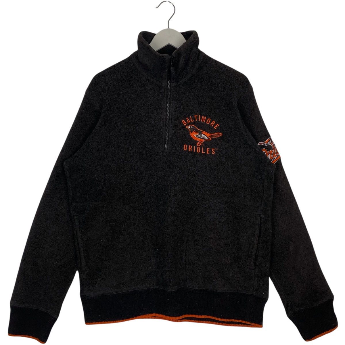 Other Vintage Baltimore Orioles Fleece Quater Zip Black Size L