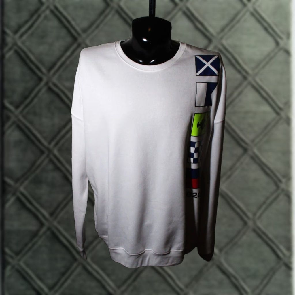 Vintage Ivy White Lightweight Fleece Lined Sweatshirt 2xl Nwot Men Sweatshirt Casual Beach Winter