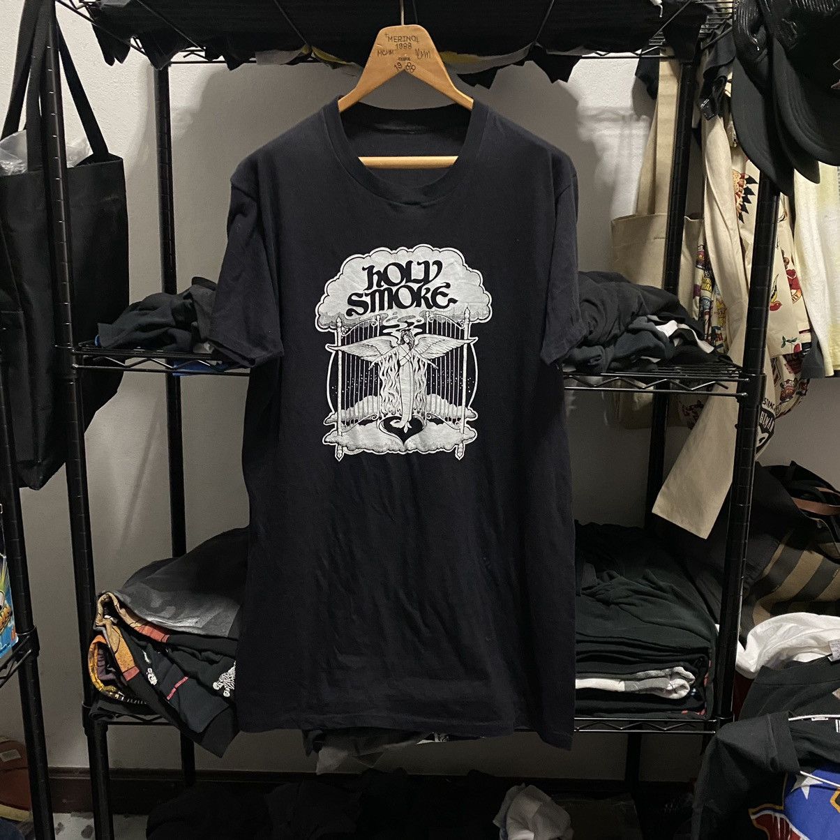 Band Tees Vintage 70s Holy Smoke Band Tee