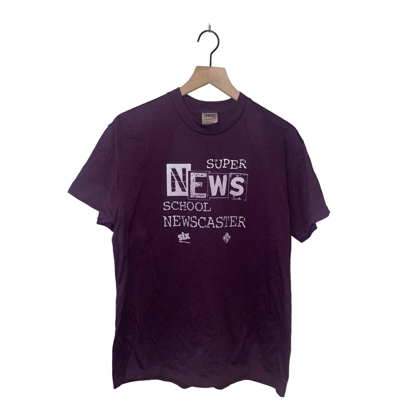 Vintage Super News Shirt School Newcaster Waxman Tee Vtg 90s Hoodie, Sweatshirt | FlexRushtees.com