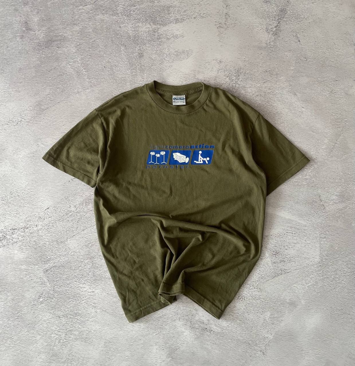 Other Vintage Porn Star Green T Shirt Lights Camera Action Hoodie, Sweatshirt | FlexRushtees.com