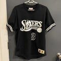 Mitchell Ness Allen Iverson Sixers Baseball Jersey