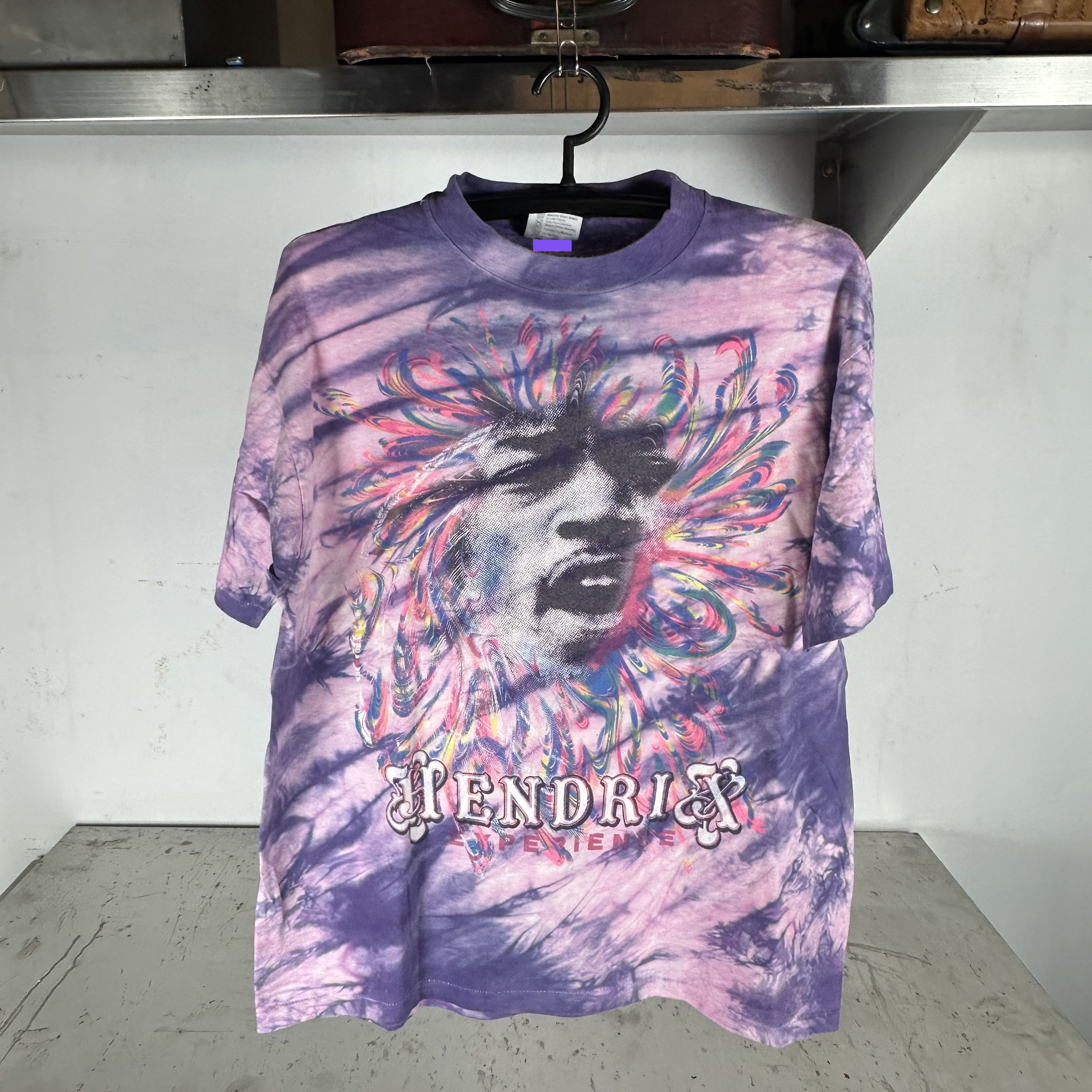 Vintage 90s Jimi Hendrix Experience Psychedelic Tie Dye Aop T Shirt