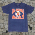 Vintage California Angels Tee Shirt 1980s Small Made In Usa Mlb Shirt Unisex Blue 100 Cotton