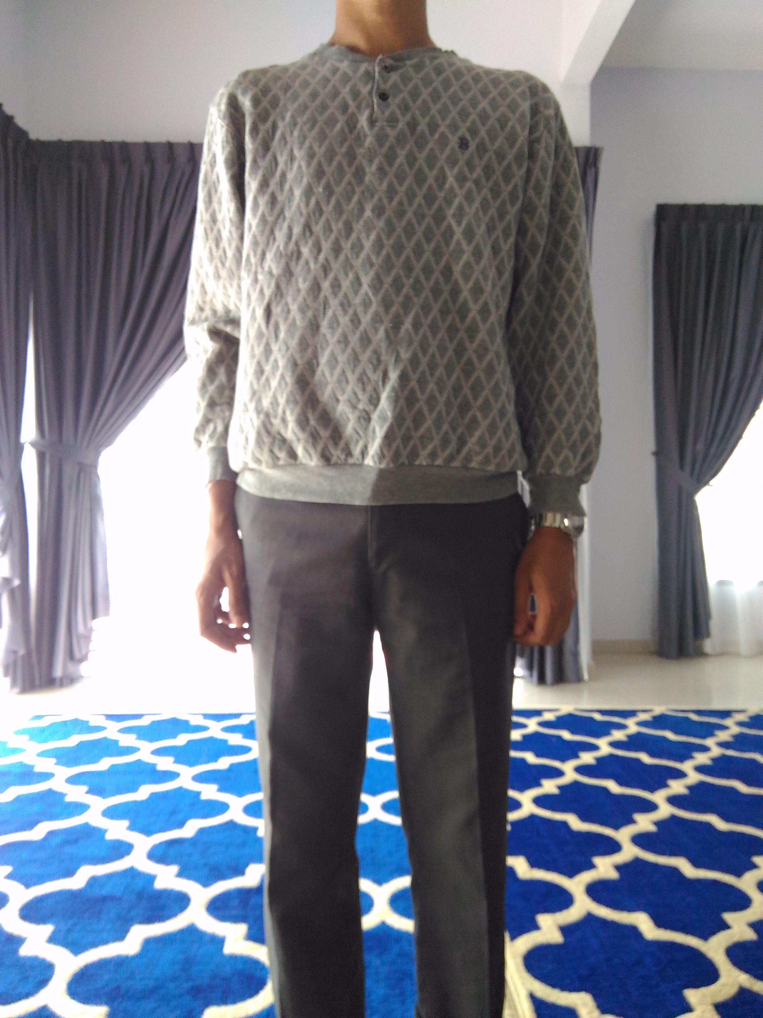 Vintage Balmain Paris Diamond Pattern Sweatshirt
