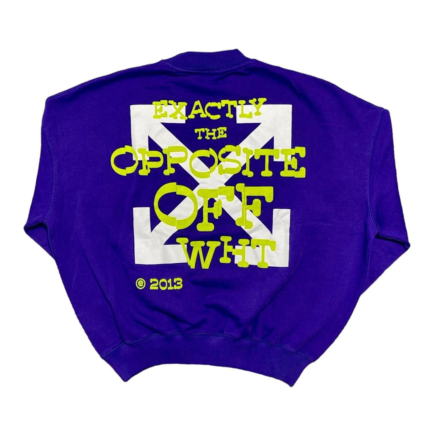 Off White Opposite Arrow Crewneck Sweatshirt Purple Green T-Shirts, Hoodie | FlexRushtees.com