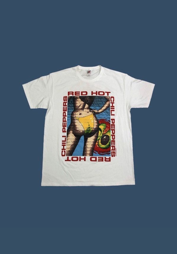 Vintage Xl Red Hot Chili Peppers White T Shirt Hoodie, Sweatshirt | FlexRushtees.com