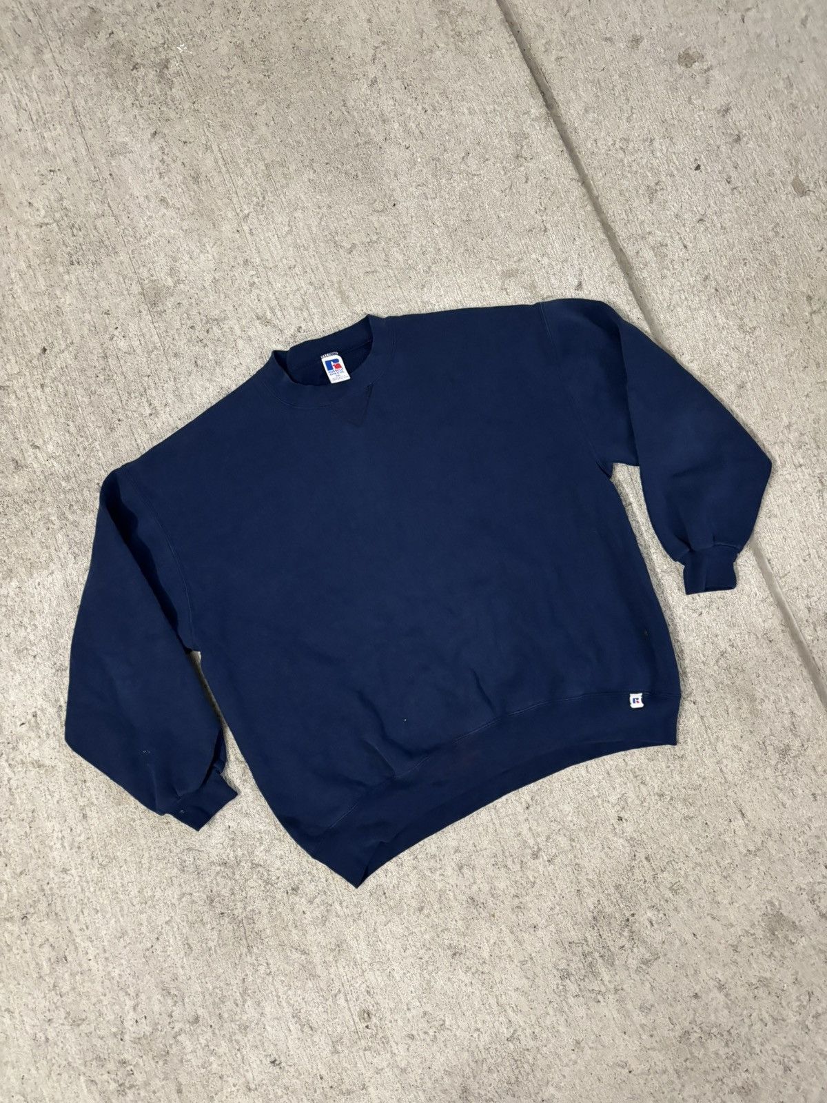 Vintage Navy Blank Russell Athletic Crewneck Sweatshirt