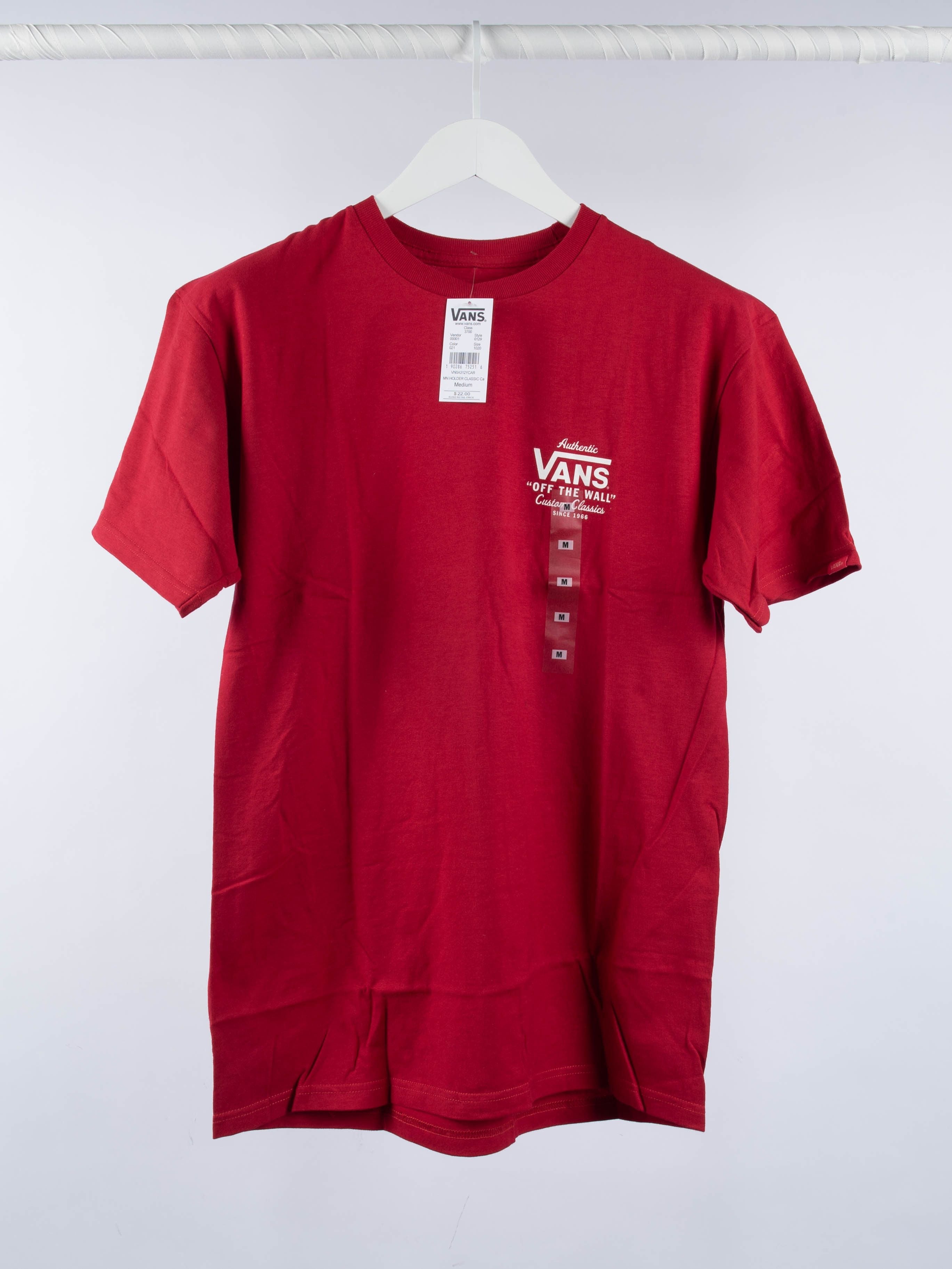 Vans Authentic Off The Wall Custom Classics Tee Red New Hoodie, Sweatshirt | FlexRushtees.com