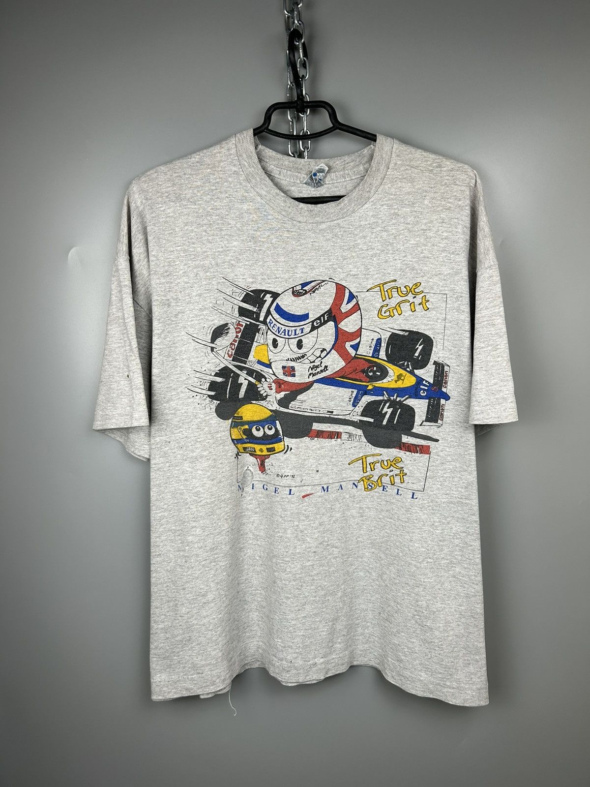 Vintage 90s Nigel Mansell Williams F1 Nascar Tee Hoodie, Sweatshirt | FlexRushtees.com