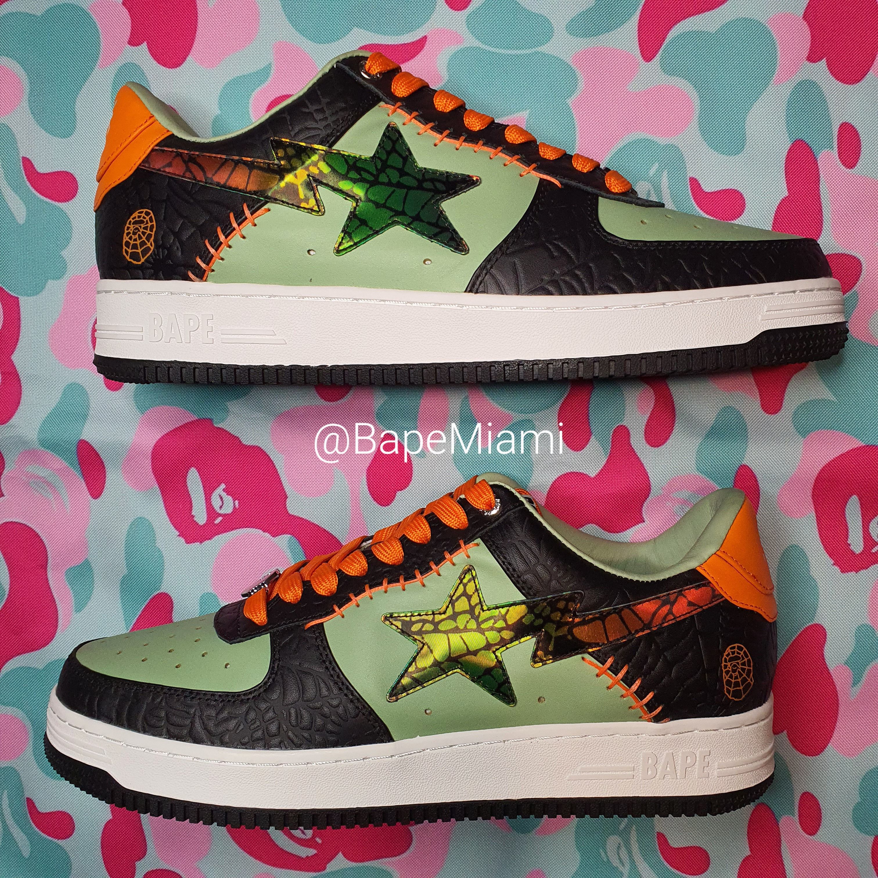 2021 Bape Halloween Frankenstein Bapesta Low