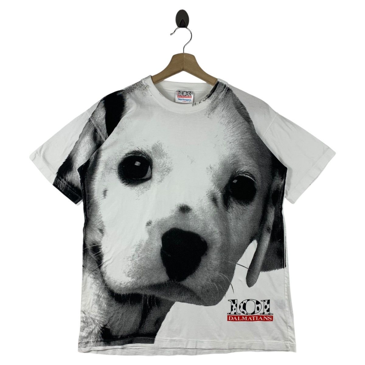 Vintage 101 Dalmantion Overprint Dog Printed Tee Hoodie, Sweatshirt | FlexRushtees.com