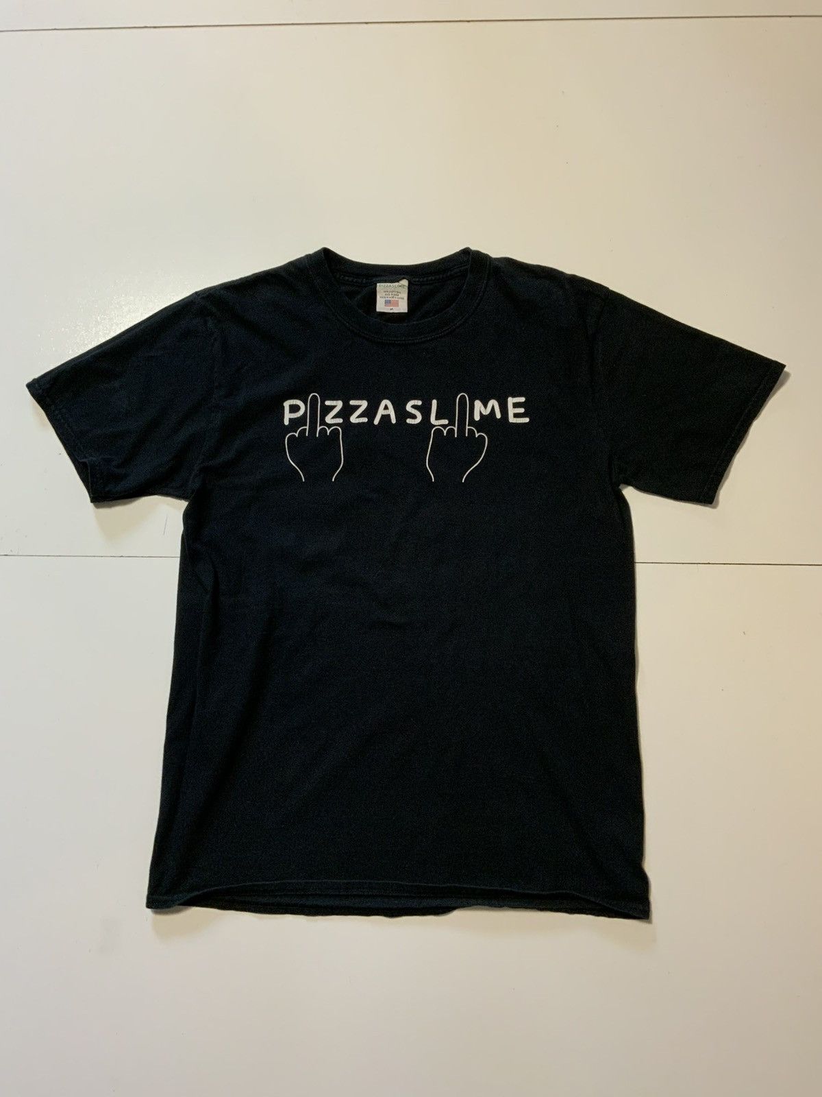 Slime Pizza Slime Middle Finger Skateboard Black Graphic T Shirt Hoodie, Sweatshirt | FlexRushtees.com