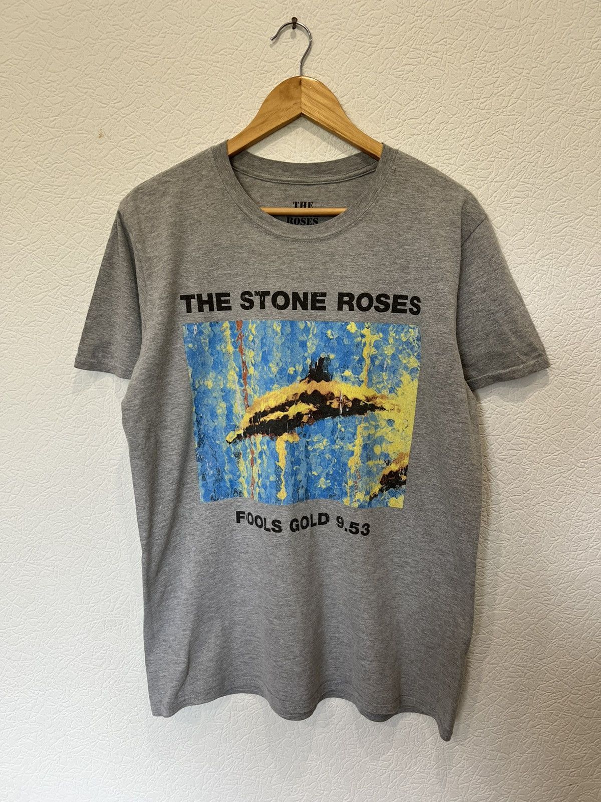 Band Tees The Stone Roses Grey T Shirt Tee Band 2017 Fools Gold 9 53 Hoodie, Sweatshirt | FlexRushtees.com