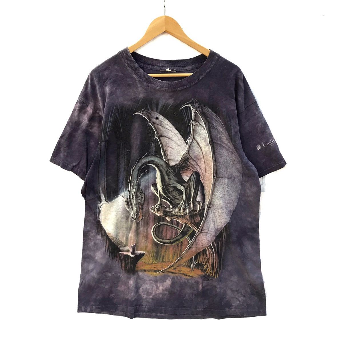 Vintage Vtg The Mountain Dragon Bleached T Shirt Like Liquidblue Hoodie, Sweatshirt | FlexRushtees.com