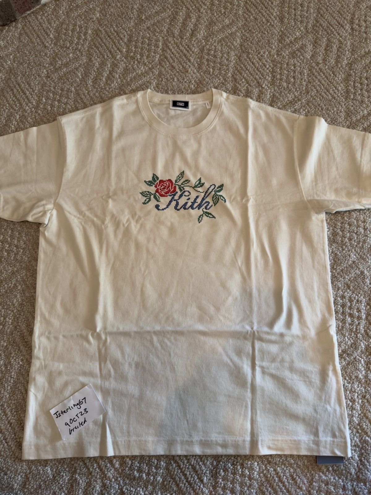 Kith Script Needlepoint Tee Hoodie, Sweatshirt | FlexRushtees.com