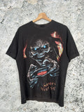 Vintage Spiral Horror Graphic Tee Grunge Punk 90s Metal Hoodie, Sweatshirt | FlexRushtees.com