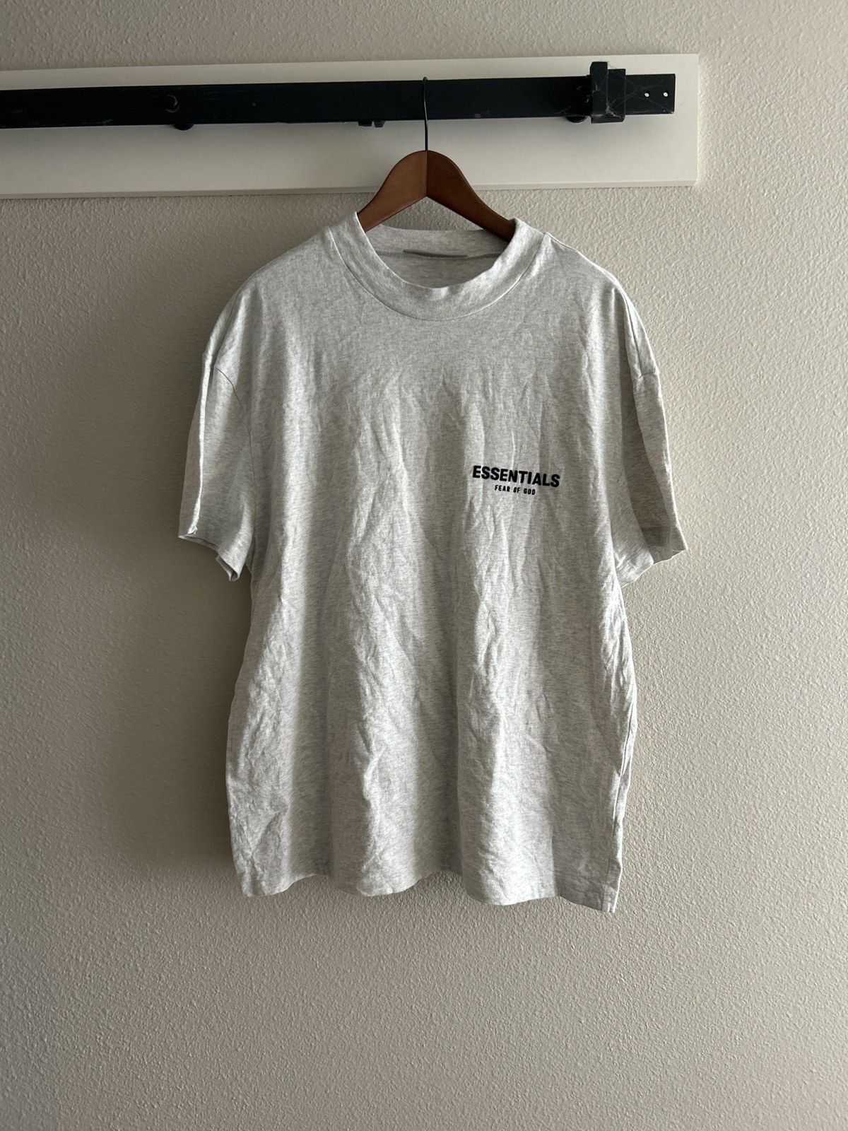 Essentials Basic Heather Grey Tee Hoodie, Sweatshirt | FlexRushtees.com