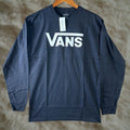Vans T Shirt Men S Medium Classic Fit Long Sleeve Black Skateboarding