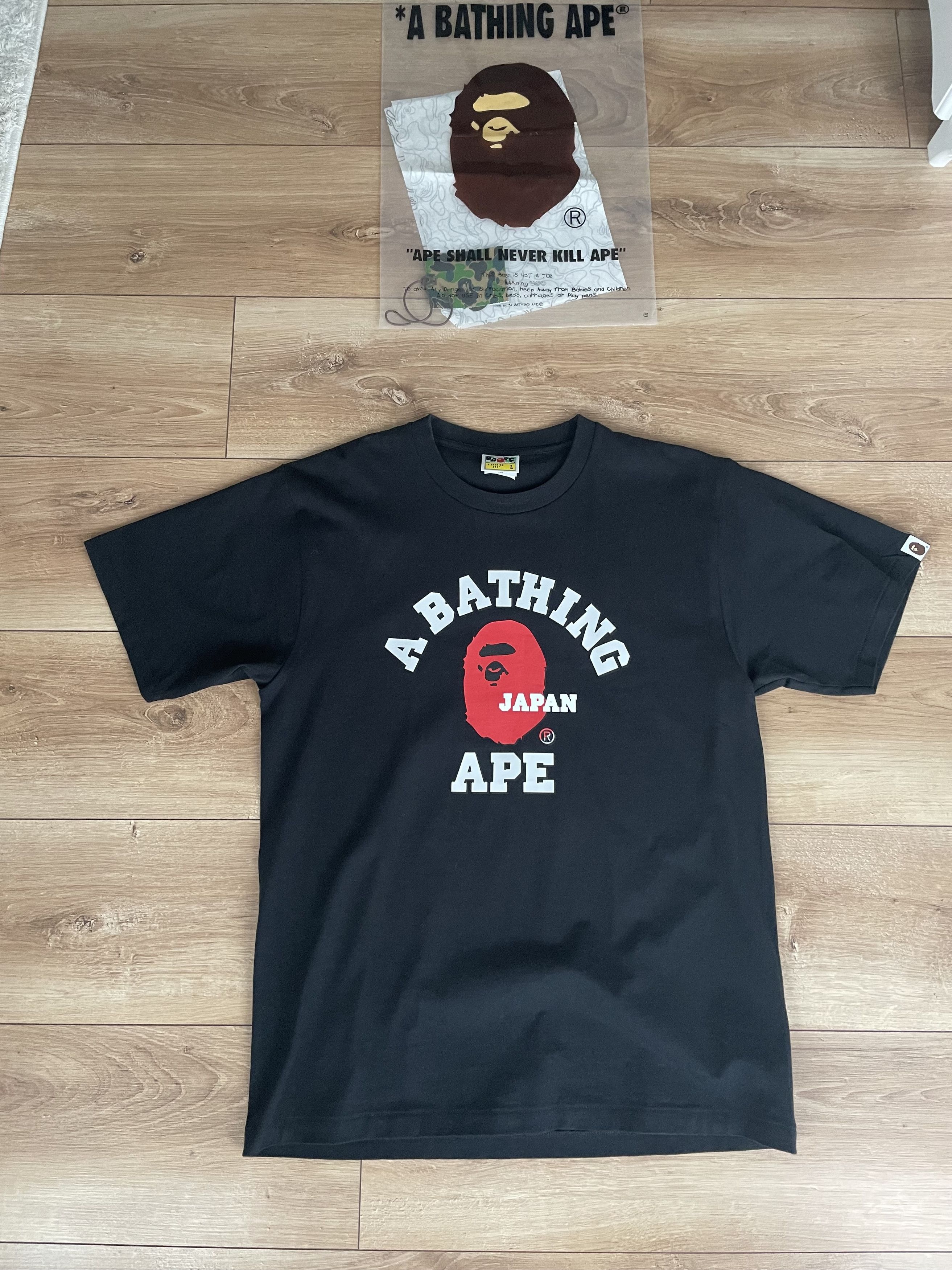 Bape Japan College Tee Hoodie, Sweatshirt | FlexRushtees.com