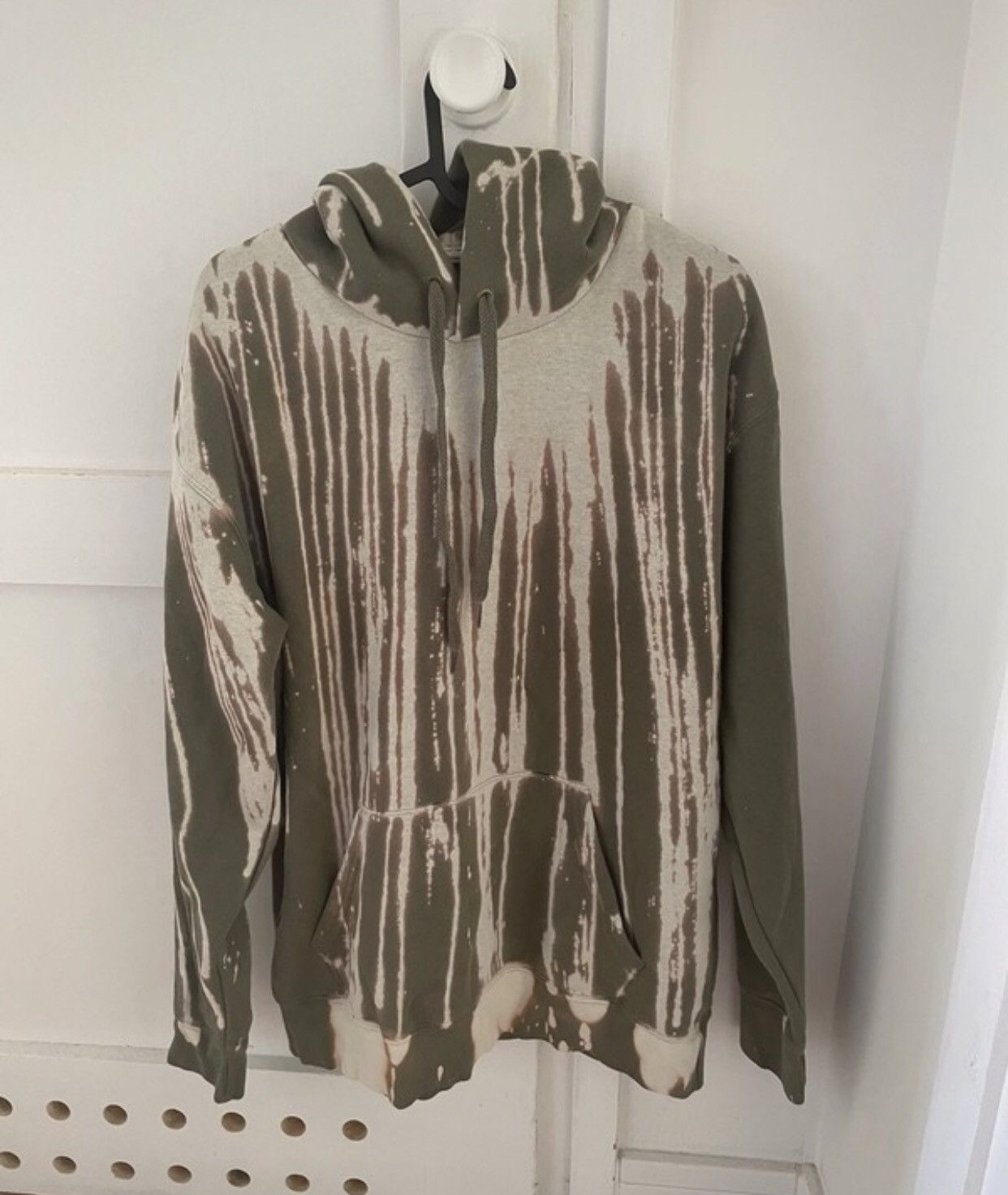 Japanese Brand Custom Green Drip Hoodie Medium