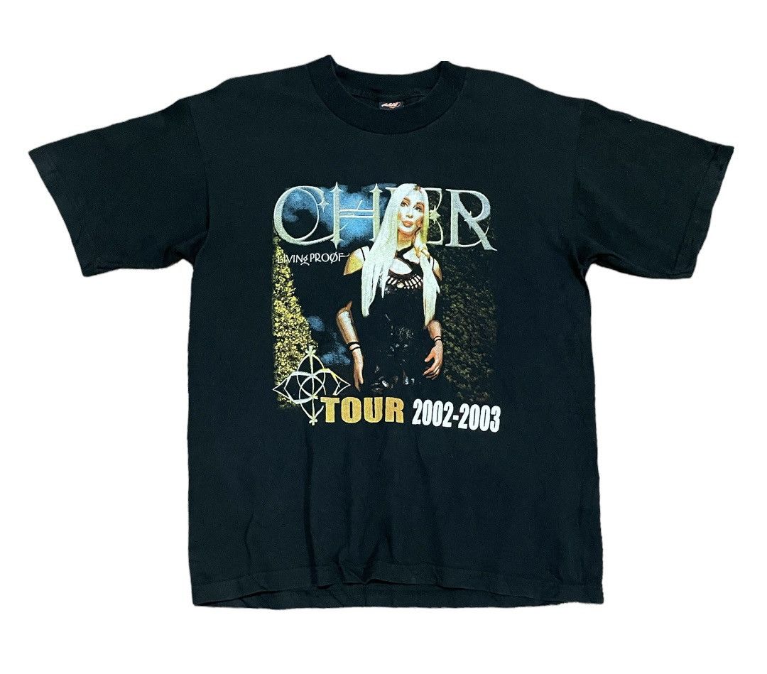 Vintage Y2k Cher Living Proof Tour 2002 2003 Bootleg Tee Hoodie, Sweatshirt | FlexRushtees.com