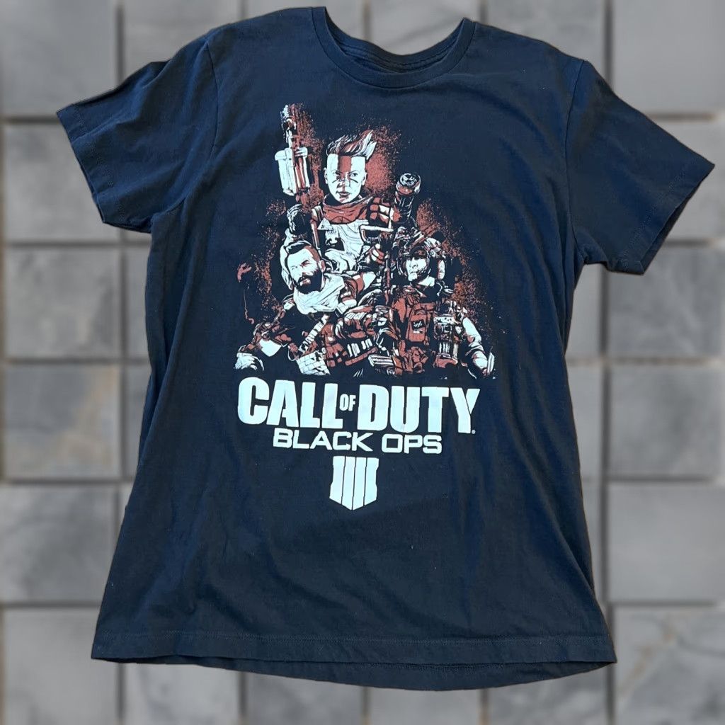 Vintage Call Of Duty Black Ops 4 Specialist T Shirt Black Size Large