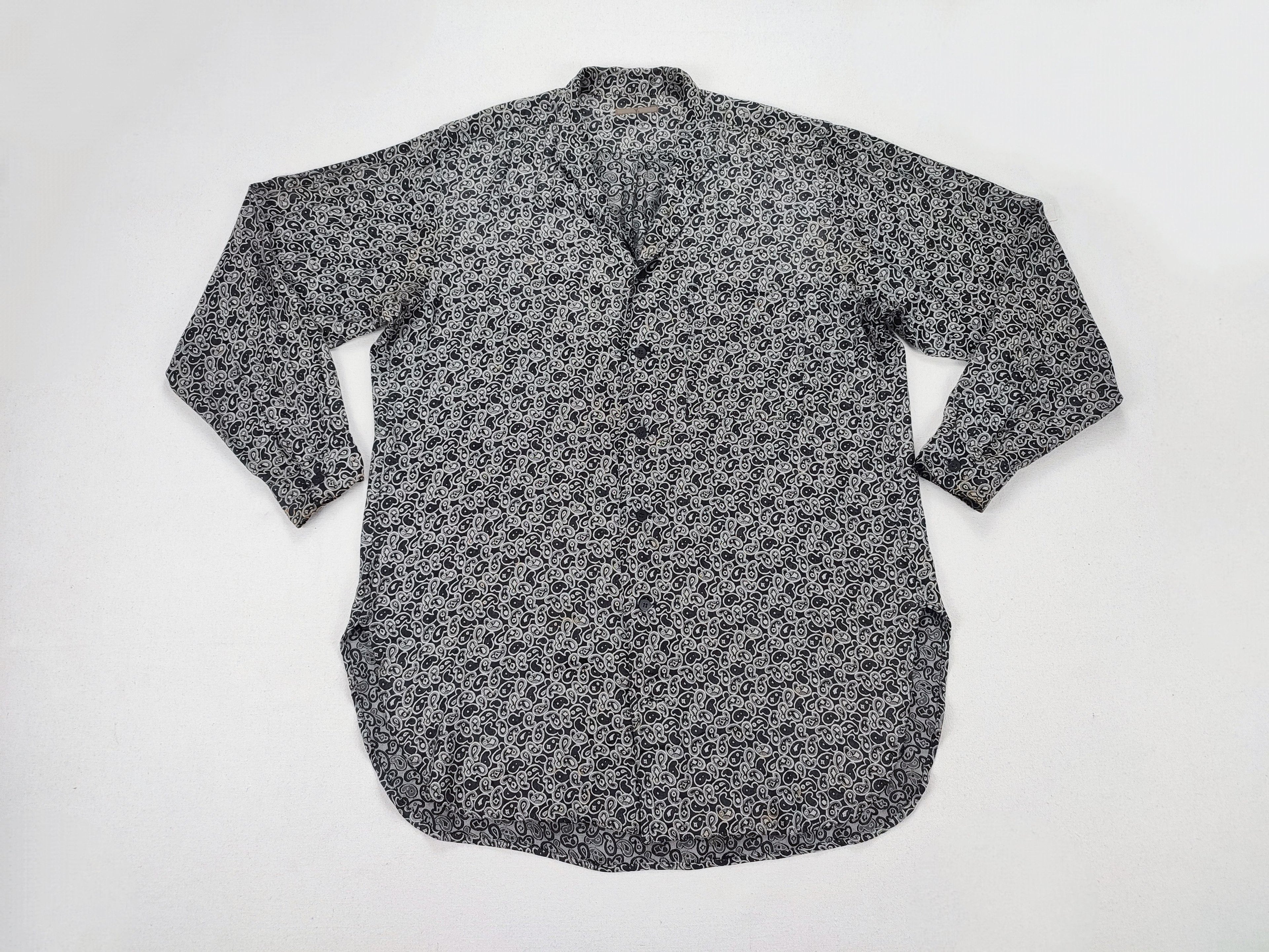 Yohji Yamamoto Y S Yohji Yamamoto French Collar Paisley Rayon Shirt Hoodie, Sweatshirt | FlexRushtees.com
