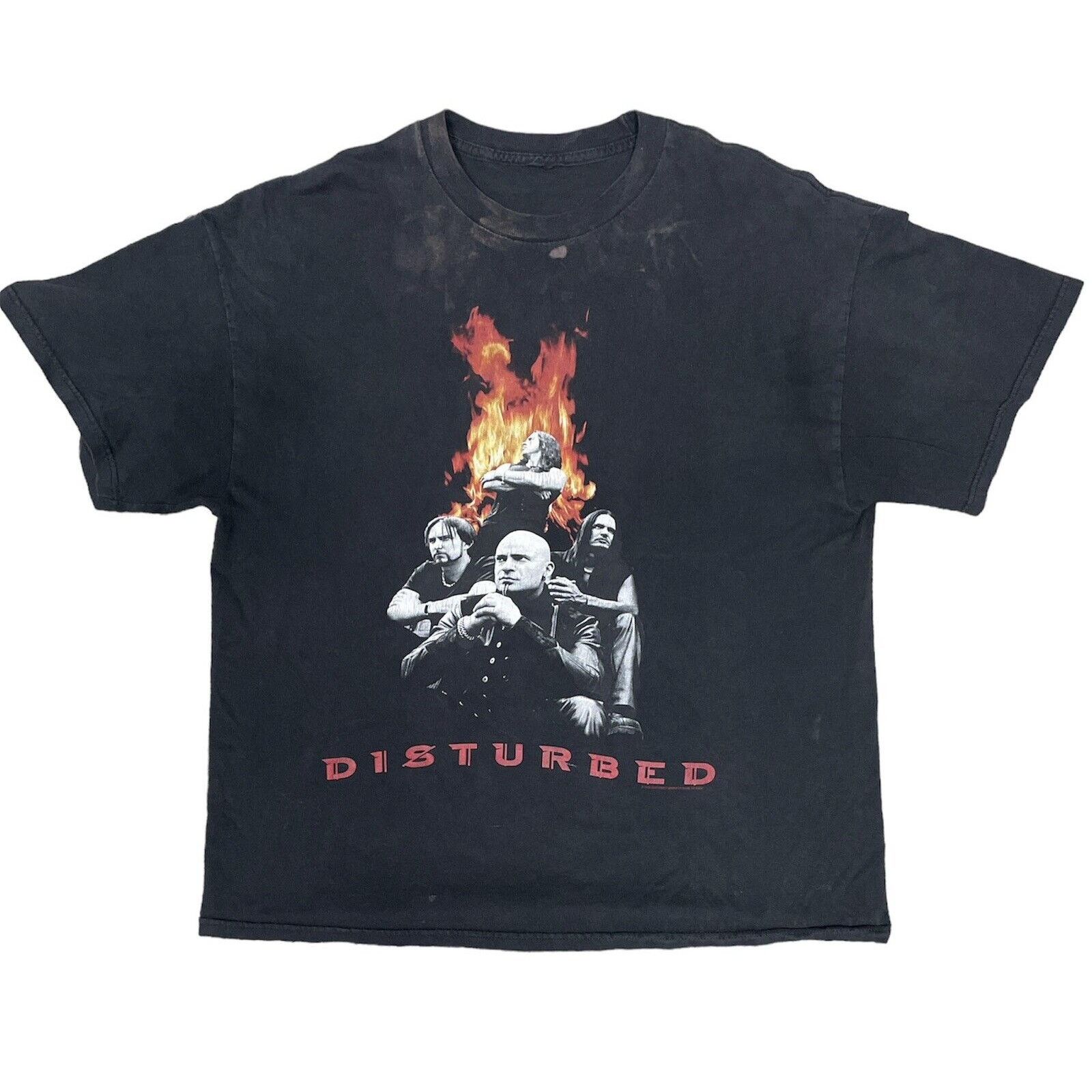 Giant Vintage Disturbed Band T Shirt 2002 Mens Xl Y2k Giant Hoodie, Sweatshirt | FlexRushtees.com