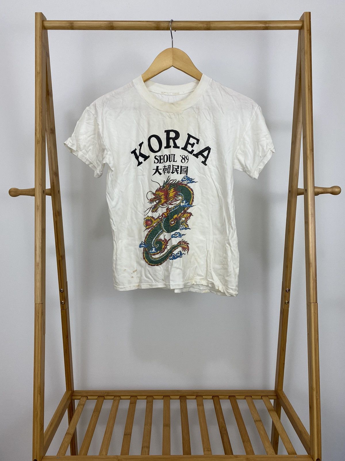Vintage Vtg Korea Seoul 1989 Summer Olympics Dragon Art T Shirt M Hoodie, Sweatshirt | FlexRushtees.com