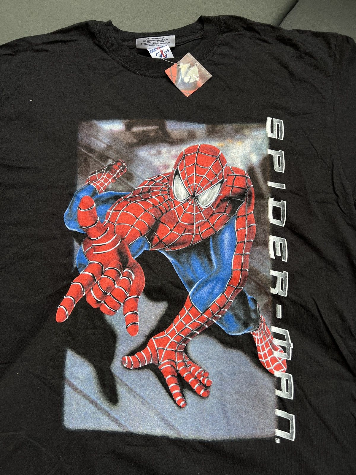 Vintage Deadstock 2002 Spiderman Promo T Shirt Jerzees Hoodie, Sweatshirt | FlexRushtees.com