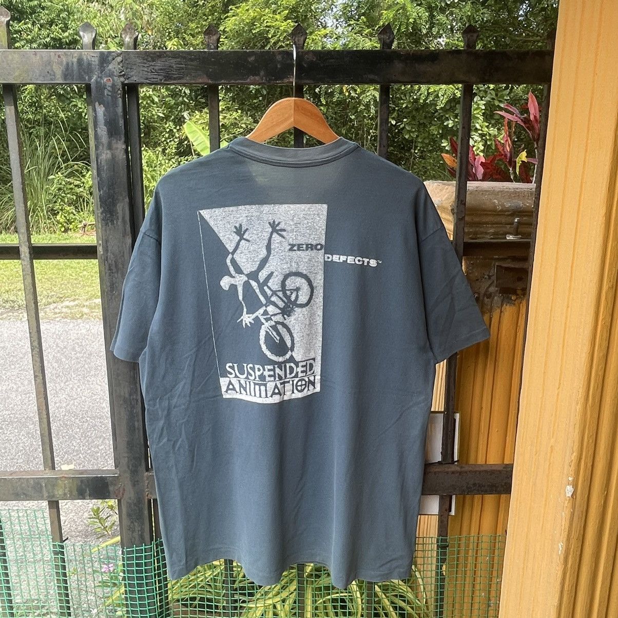 Vintage 90s Zero Defects Suspended Animation Bmx Skate Tee Hoodie, Sweatshirt | FlexRushtees.com