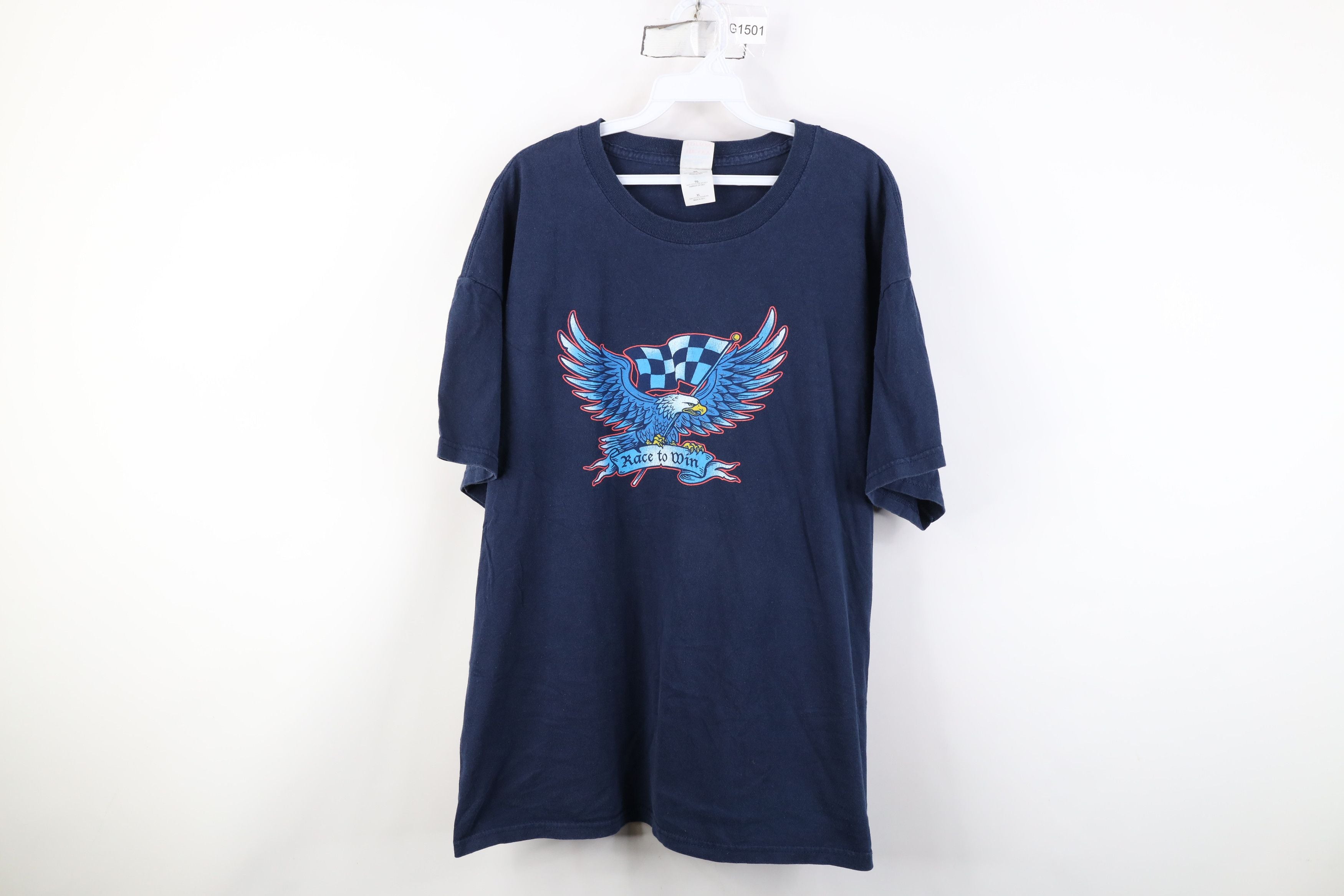 Vintage Michigan International Speedway Eagle Flag T Shirt