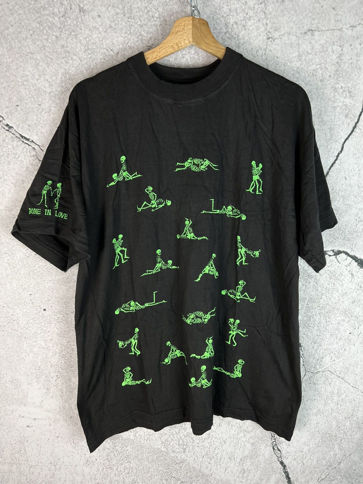 Vintage Bone In Love 69 Skeleton Tshirt Hoodie, Sweatshirt | FlexRushtees.com