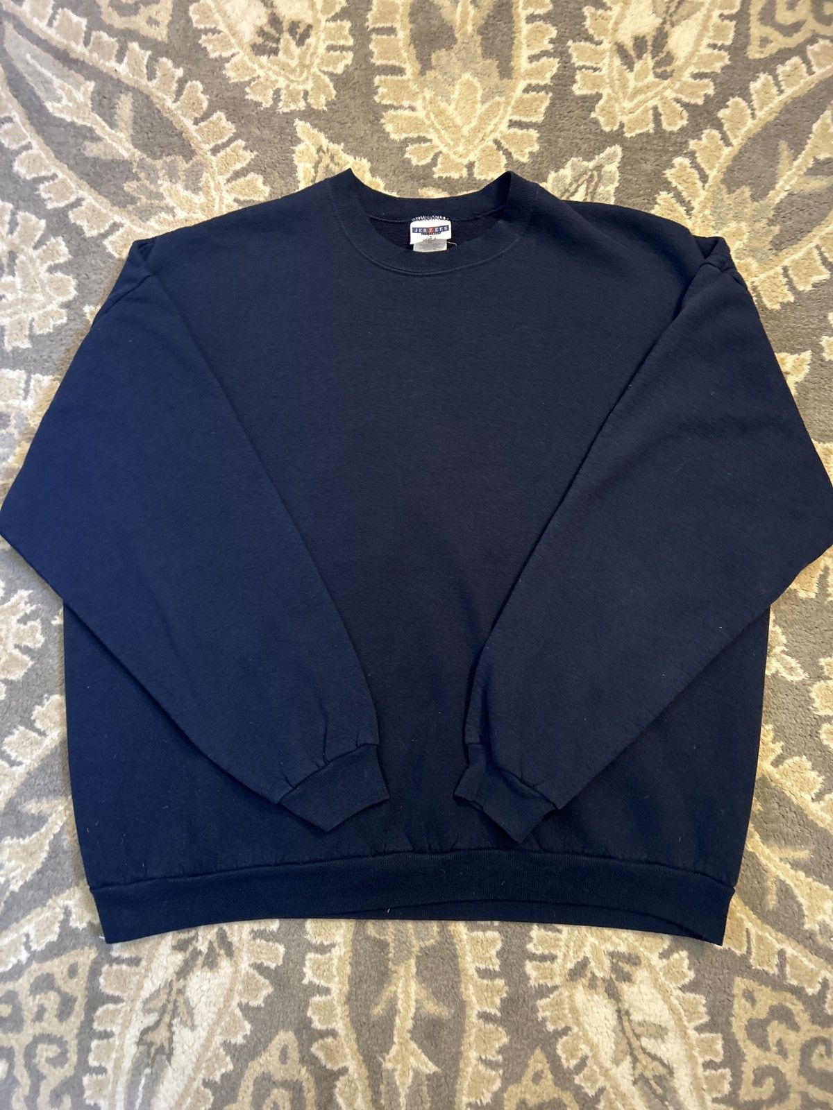 Jerzees Vintage Basic Blank Blue Crewneck