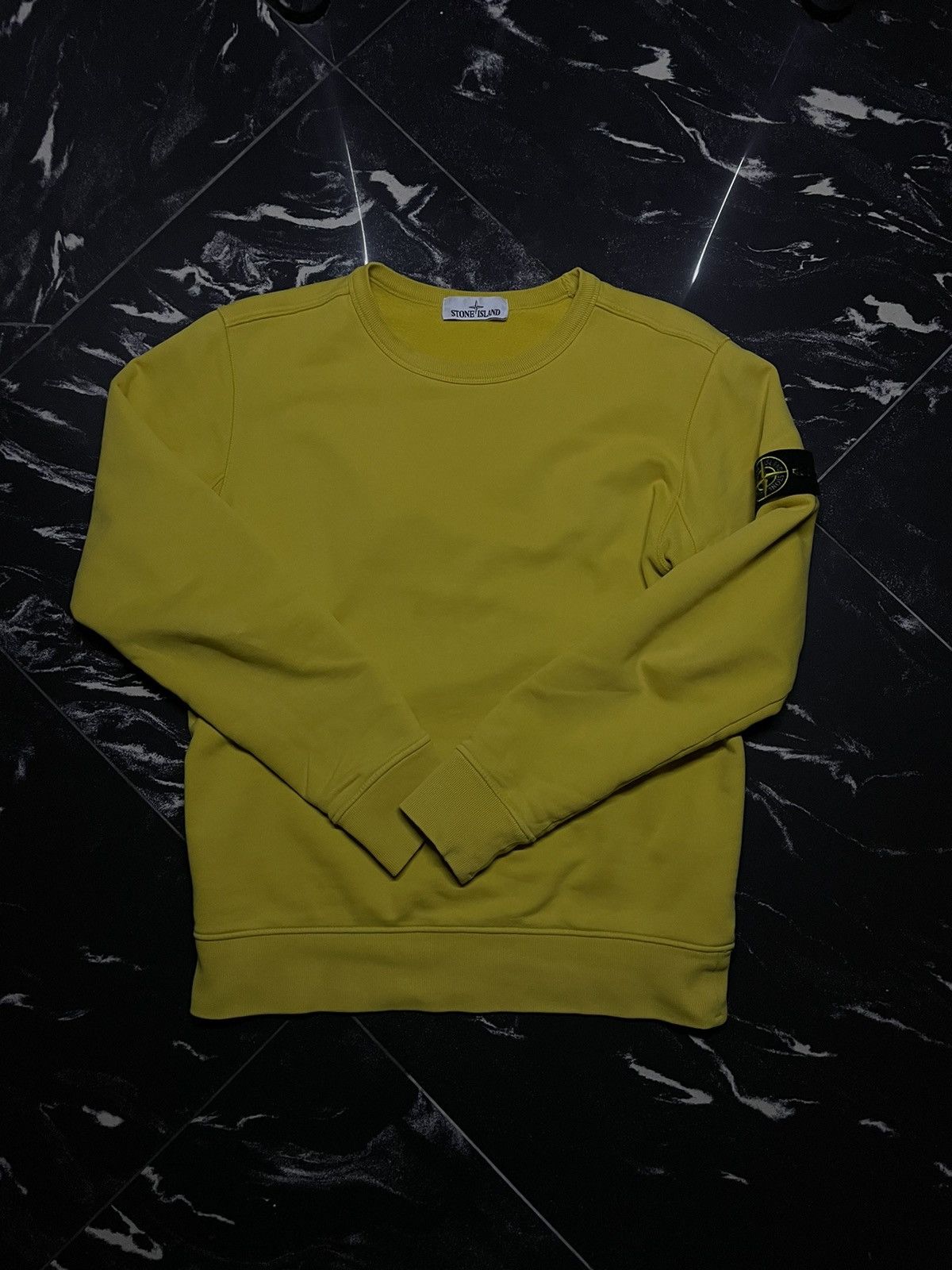 Island Stone Island Sweatshirt Yellow Autumn Winter M Size T-Shirts, Hoodie | FlexRushtees.com