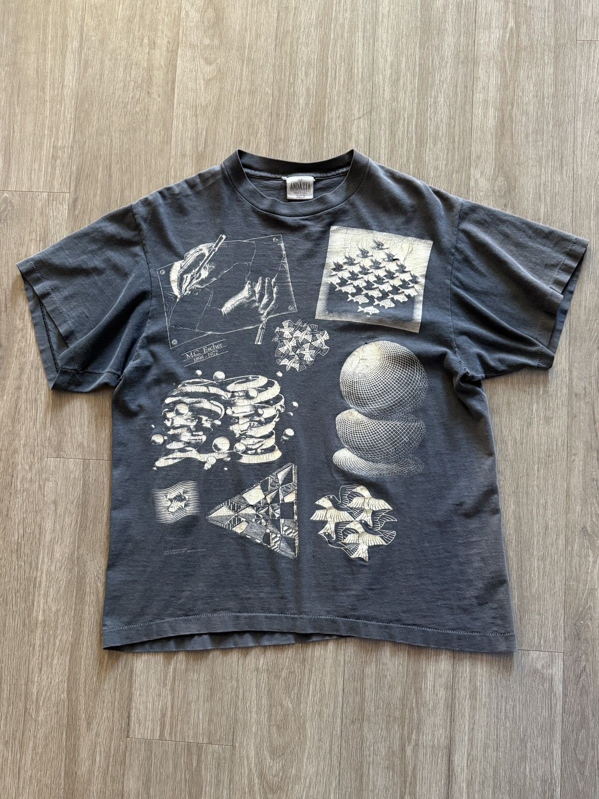 m.c. Escher Vintage Art Tee 90s Hoodie, Sweatshirt | FlexRushtees.com