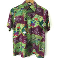Vintage 70s Hawaiian Shirt Japanese Script Geisha
