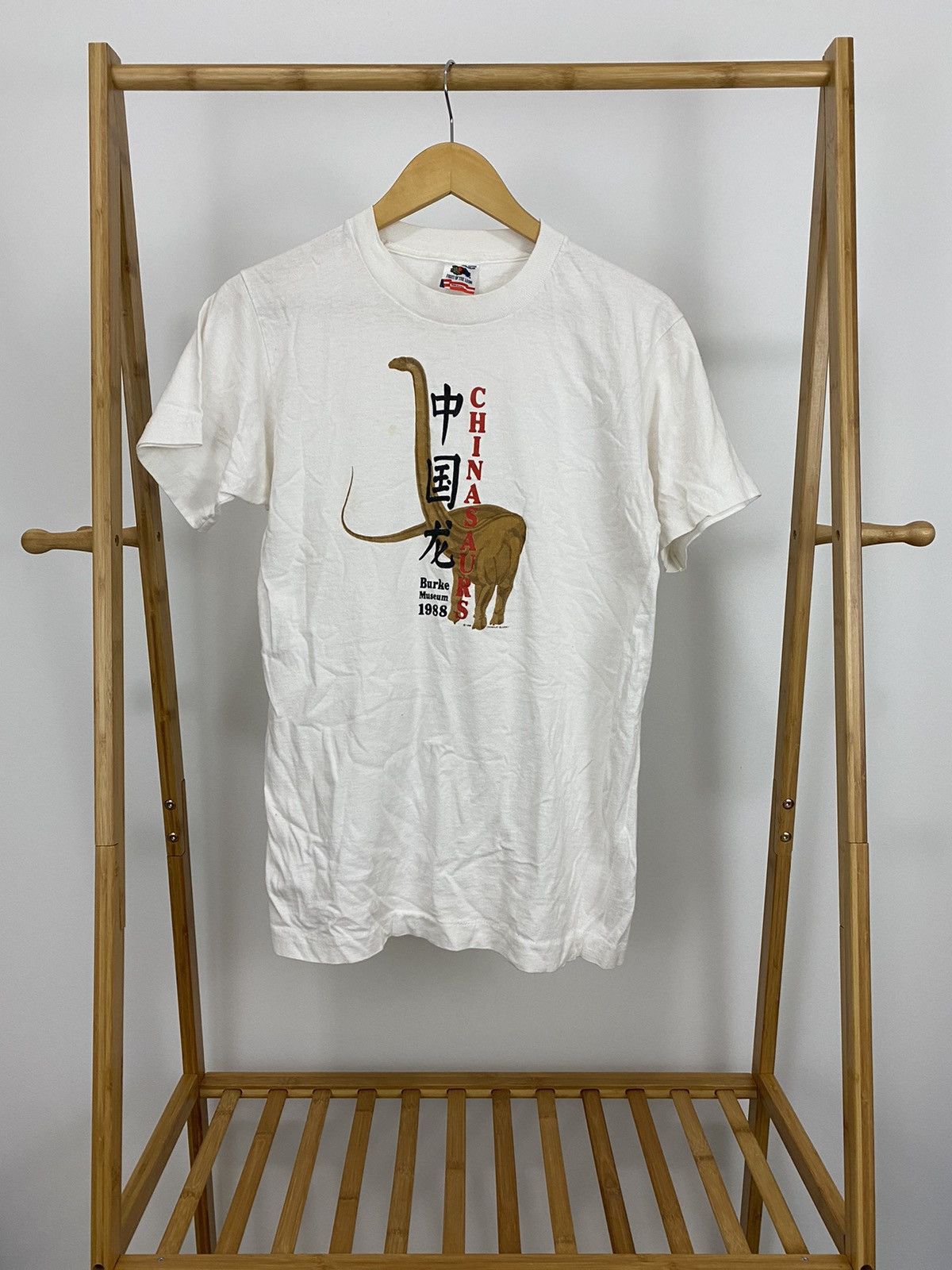 Vintage Vtg 1988 Burke Museum Chinasaurs Art Dinosaurs T Shirt M Hoodie, Sweatshirt | FlexRushtees.com