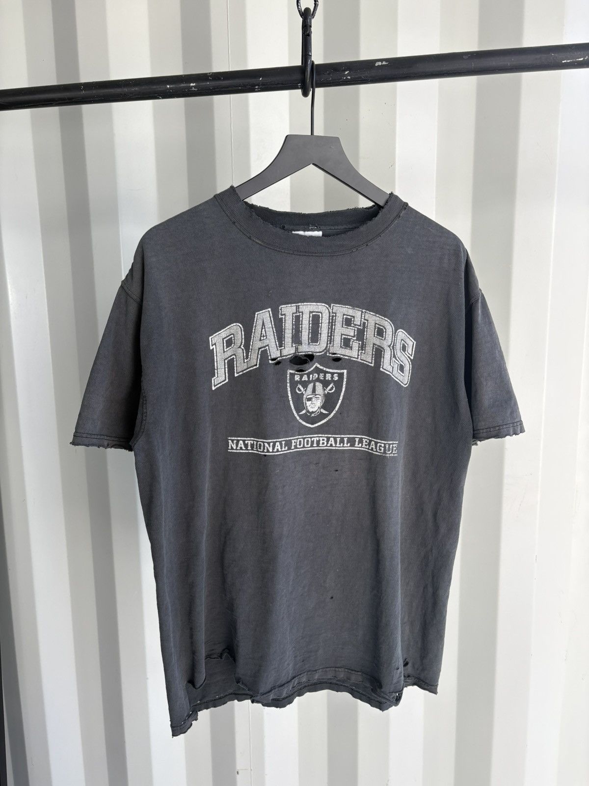 Vintage Thrashed Raiders Faded Distressed Erd Grunge Band Wcc Harley T-Shirts, Hoodie, Sweatshirt | FlexRushtees.com