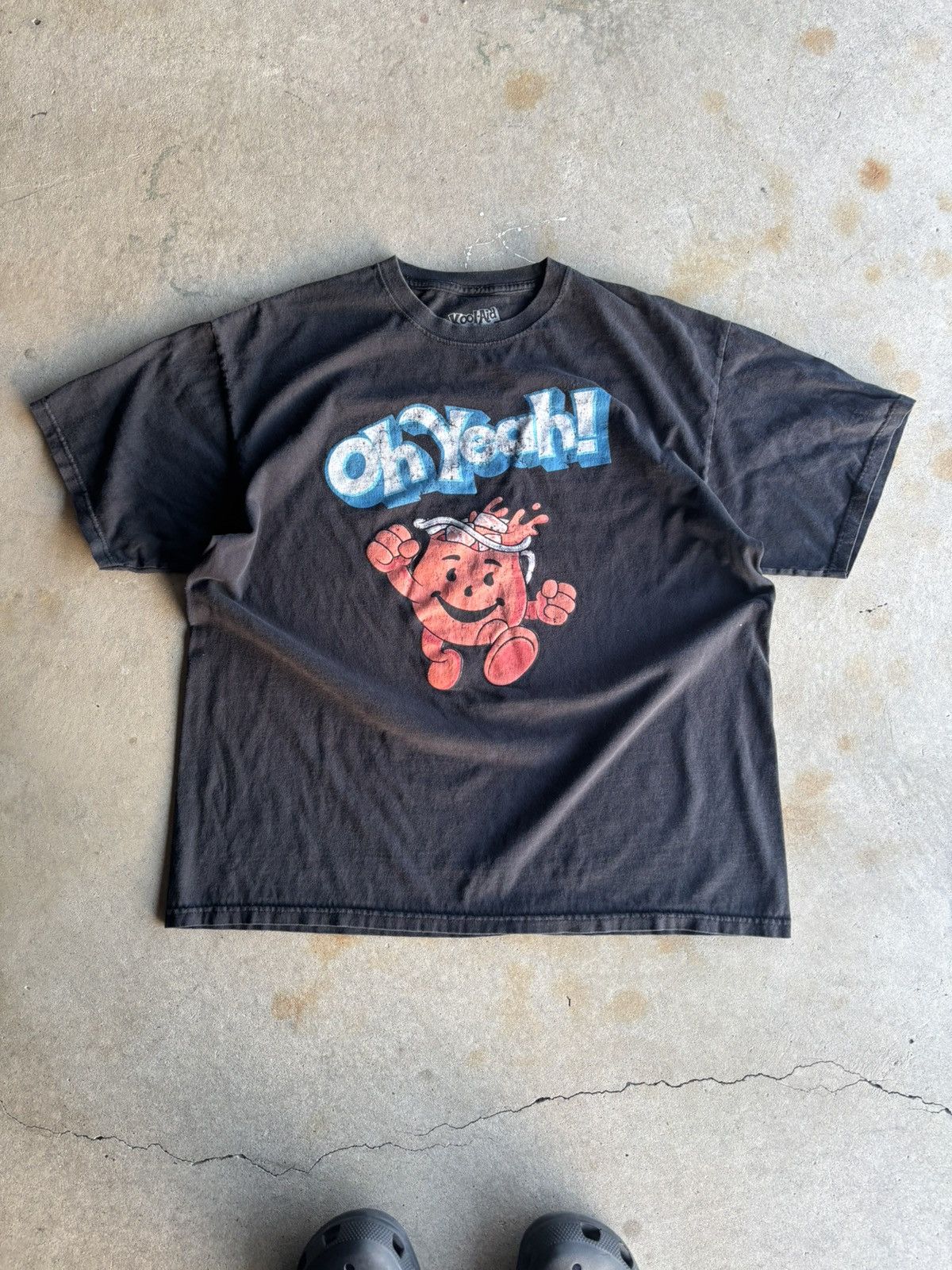Other Crazy Faded Black Kool Aid Y2k Grunge Iconic Boxy Tee Hoodie, Sweatshirt | FlexRushtees.com