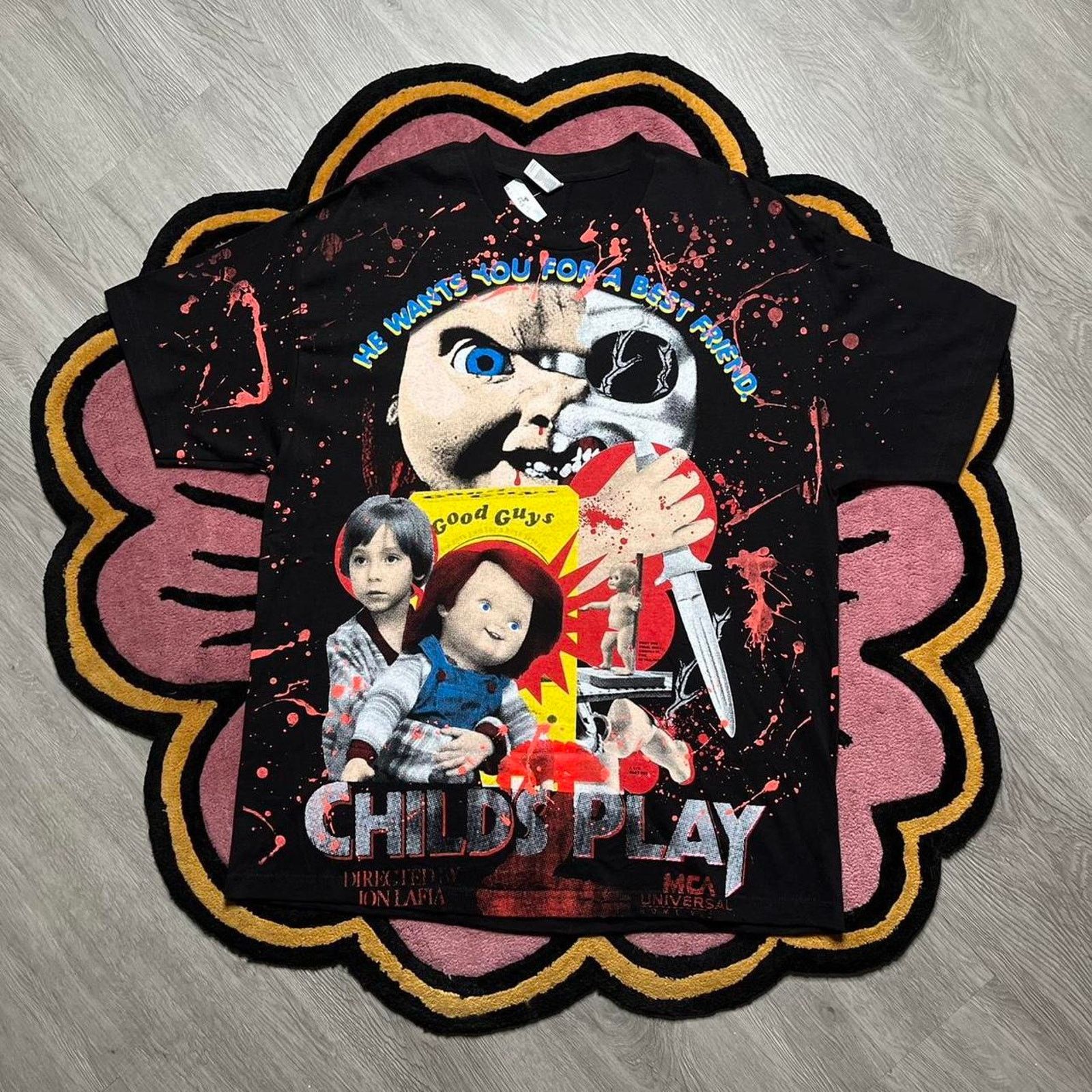Rap Tees Backstock Co Child S Play Chucky Double Sided Rap T Shirt