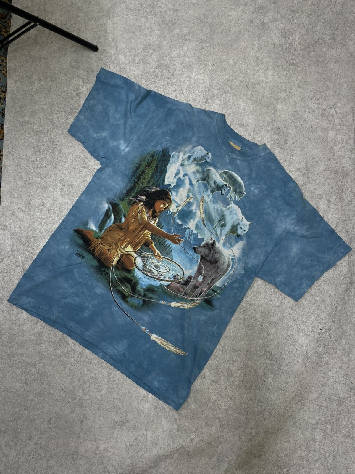 The Mountain X Vintage Y2k The Mountain Tee Wolves And Woman In Dreamscape