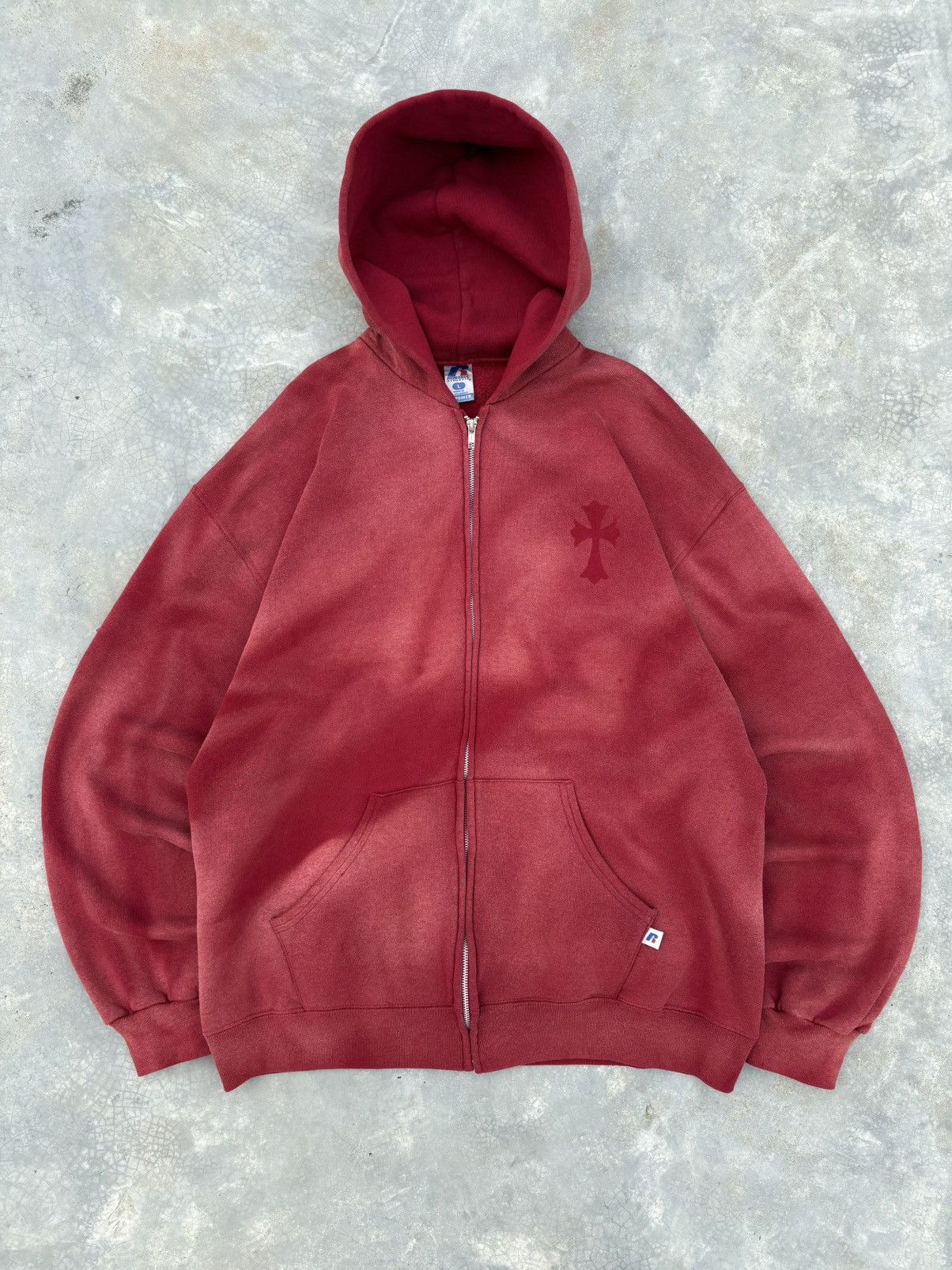 Athletic Faded Russell Athletic Hoodie Full Zip