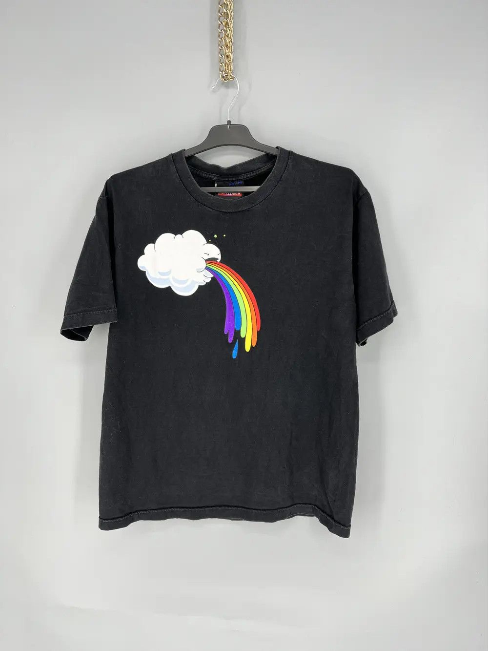 Vintage Unfledged Cloud Puke Rainbow Funny Graphic T Shirt 00s Hoodie, Sweatshirt | FlexRushtees.com