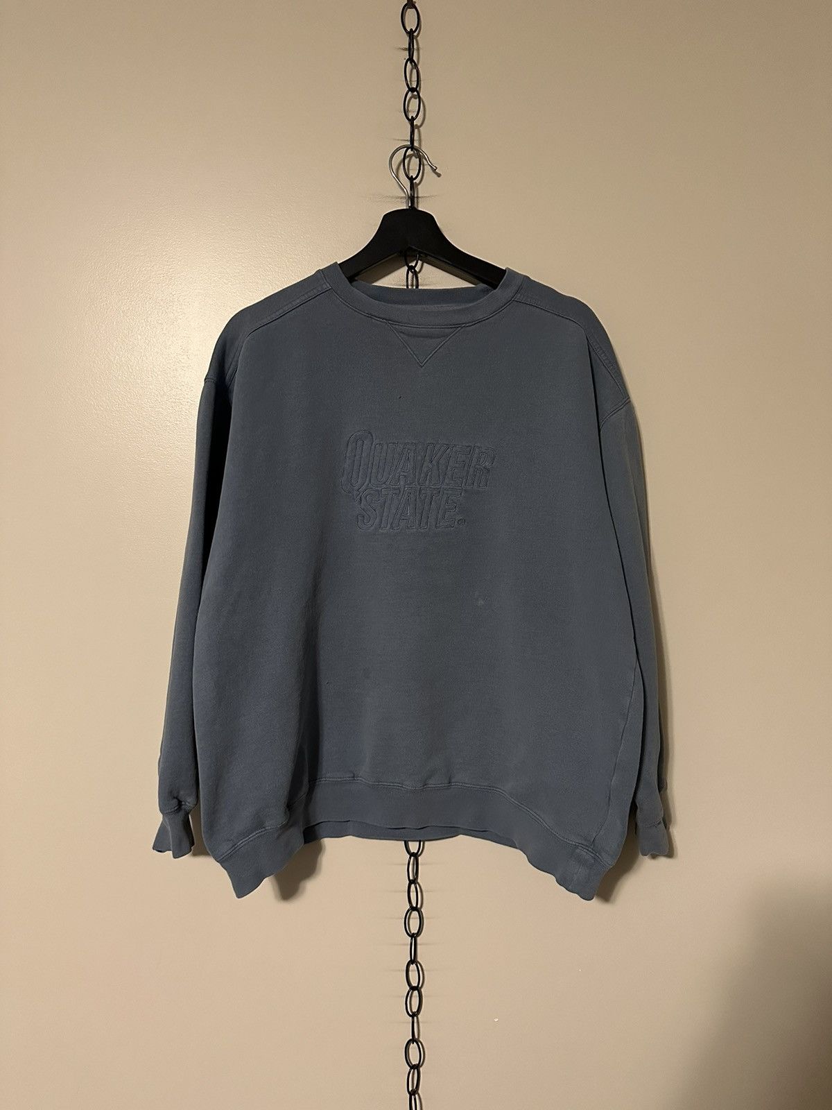 Vintage Quaker State Tonal Logo Crewneck Large